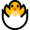 Hatching Chick emoji on Microsoft